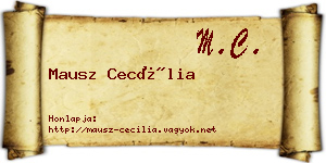 Mausz Cecília névjegykártya