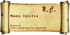 Mausz Cecília névjegykártya