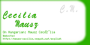 cecilia mausz business card